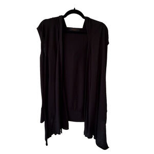 Undercover 100% Cotton Hooded Cardigan Women Size M Black Archival Goth Draped